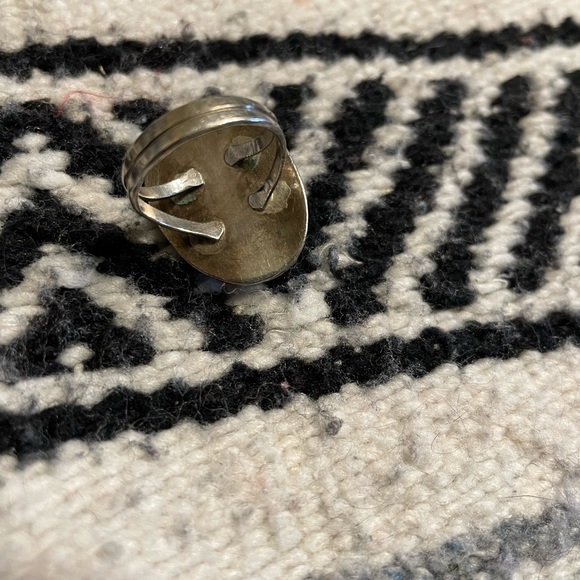 Vintage Native American Style Ring With Turquoise Silver. - Picture 3 of 4